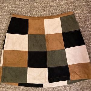 Suede skirt